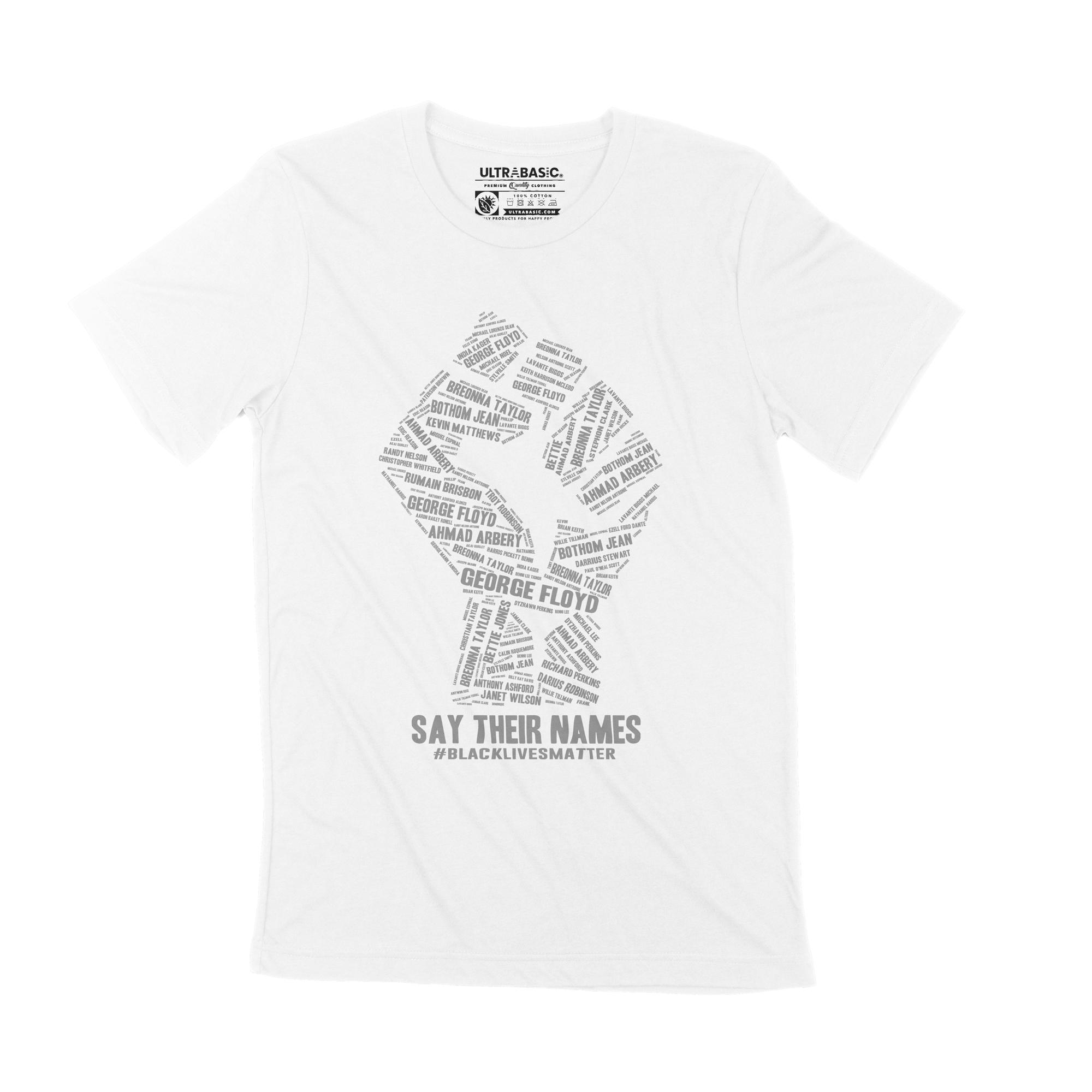 Ultrabasic grafisch T-shirt voor heren, zeg hun namen Black Lives Matter Shirt