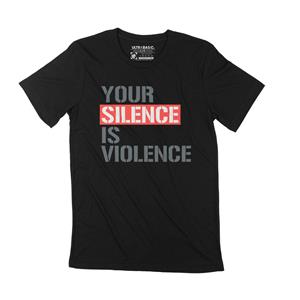 Ultrabasic Grafisch T-shirt voor heren Your Silence is Violence Black Lives Matter BLM Shirt