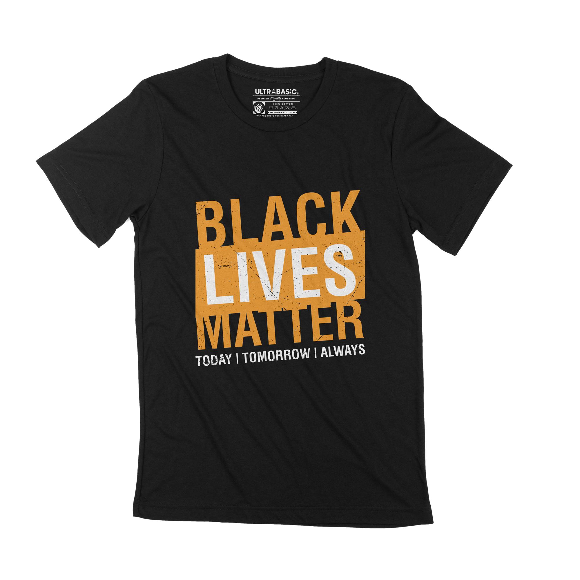 Ultrabasic Heren T-Shirt Black Lives Matter Shirt Vandaag Tommorow Altijd Vintage T-shirt