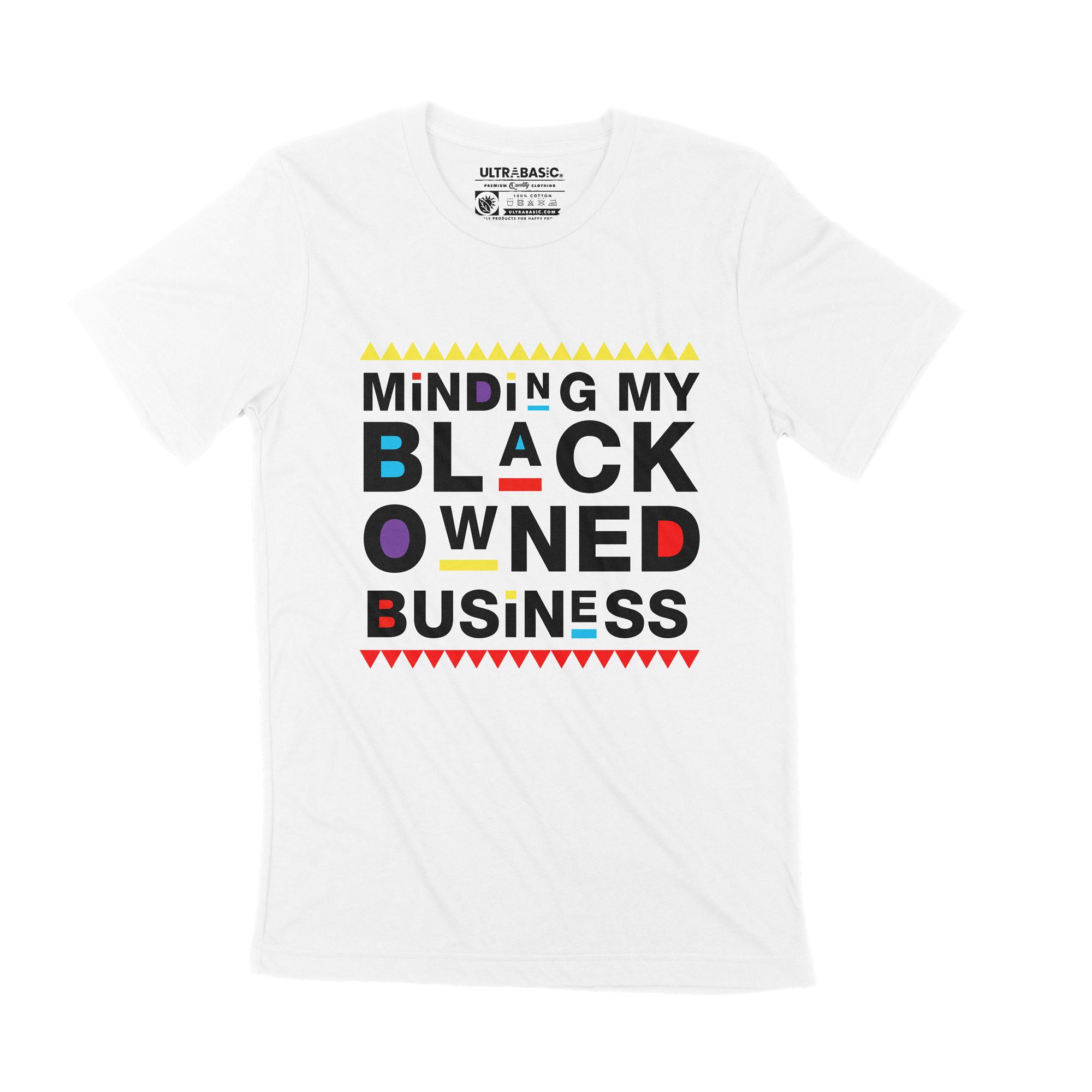 Ultrabasic Heren T-shirt BLM Shirt Minding My Black Owned Business Vintage T-shirt 2020