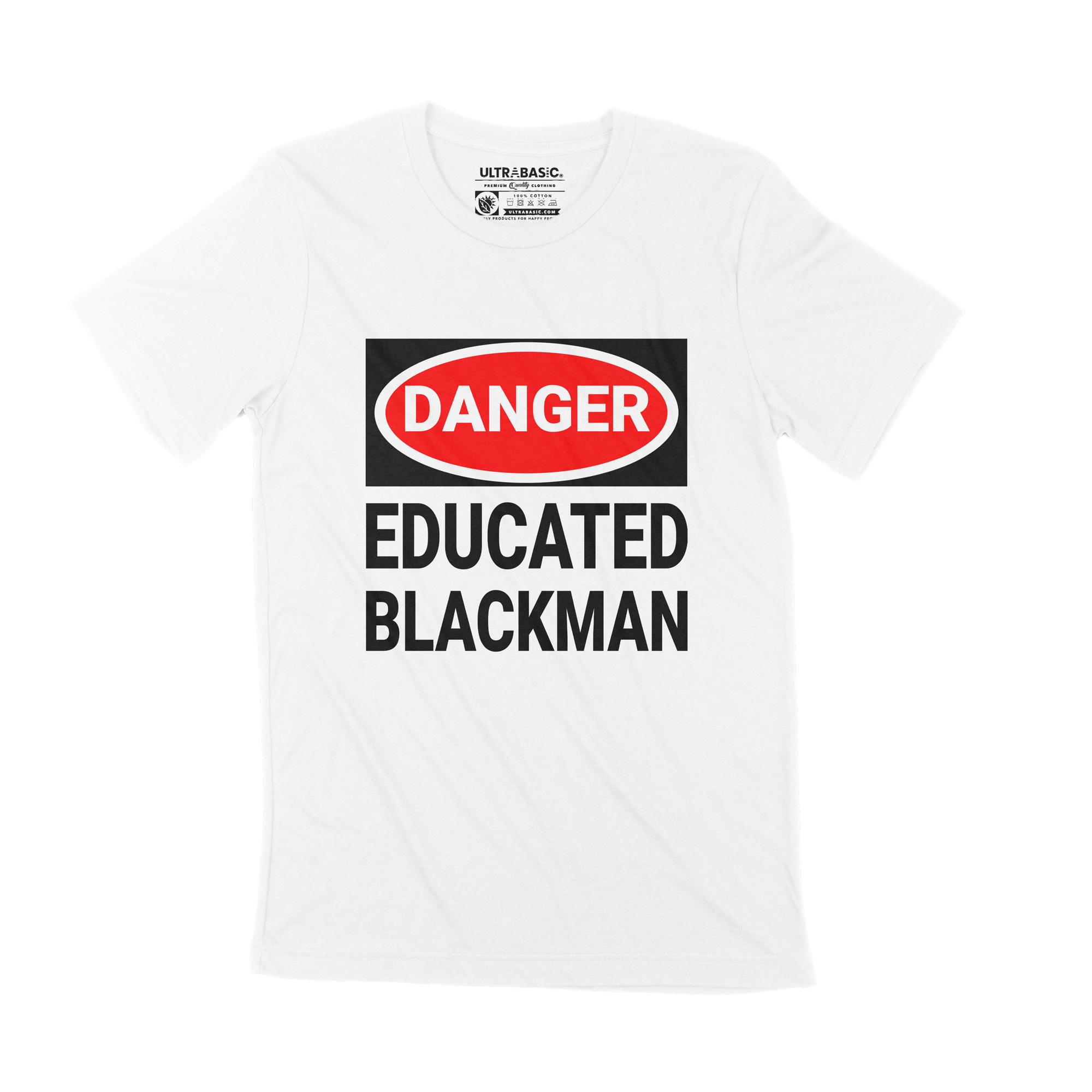 Ultrabasic Heren T-shirt Zwart Leven Kwestie Shirt BLM Gevaar Opgeleid Blackman Tee Shirt 2020