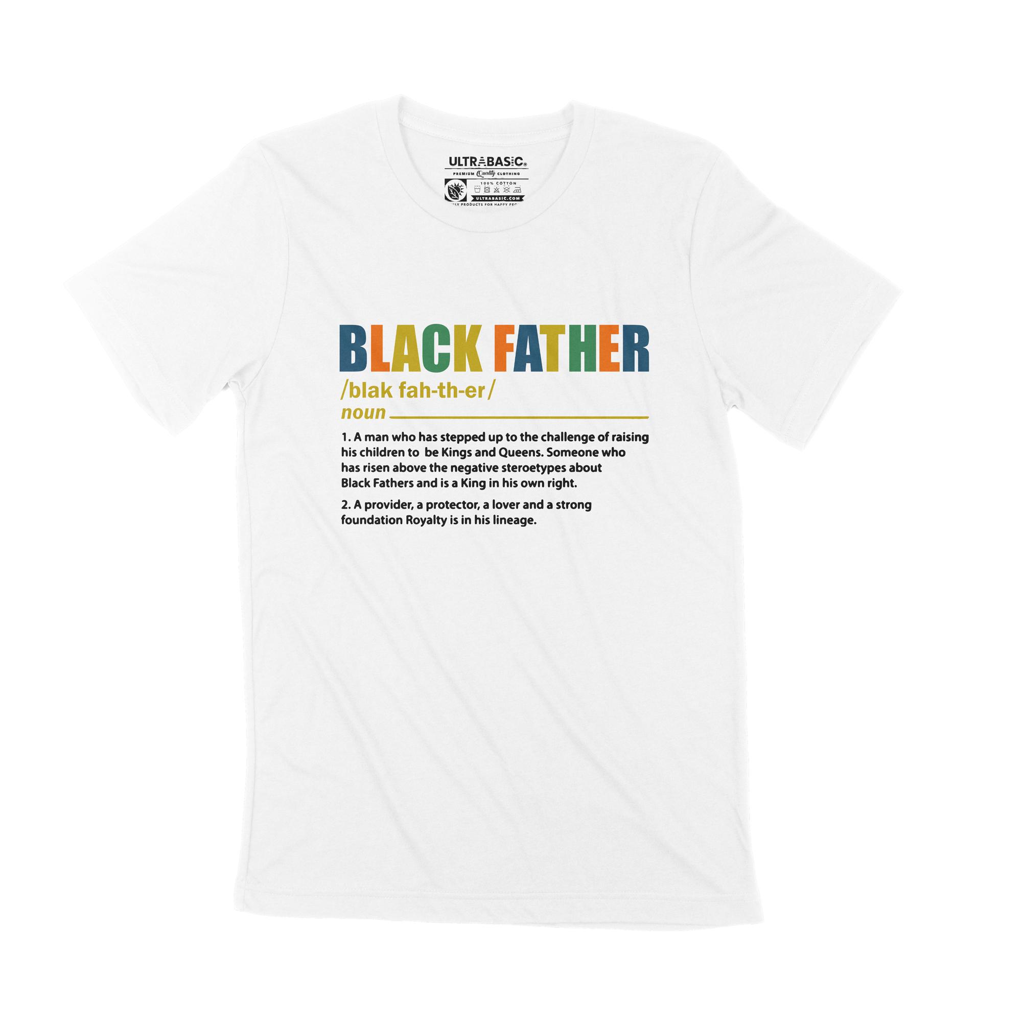 Ultrabasic heren T-shirt zwart vader definitie vaderdagcadeaus grafisch T-shirt