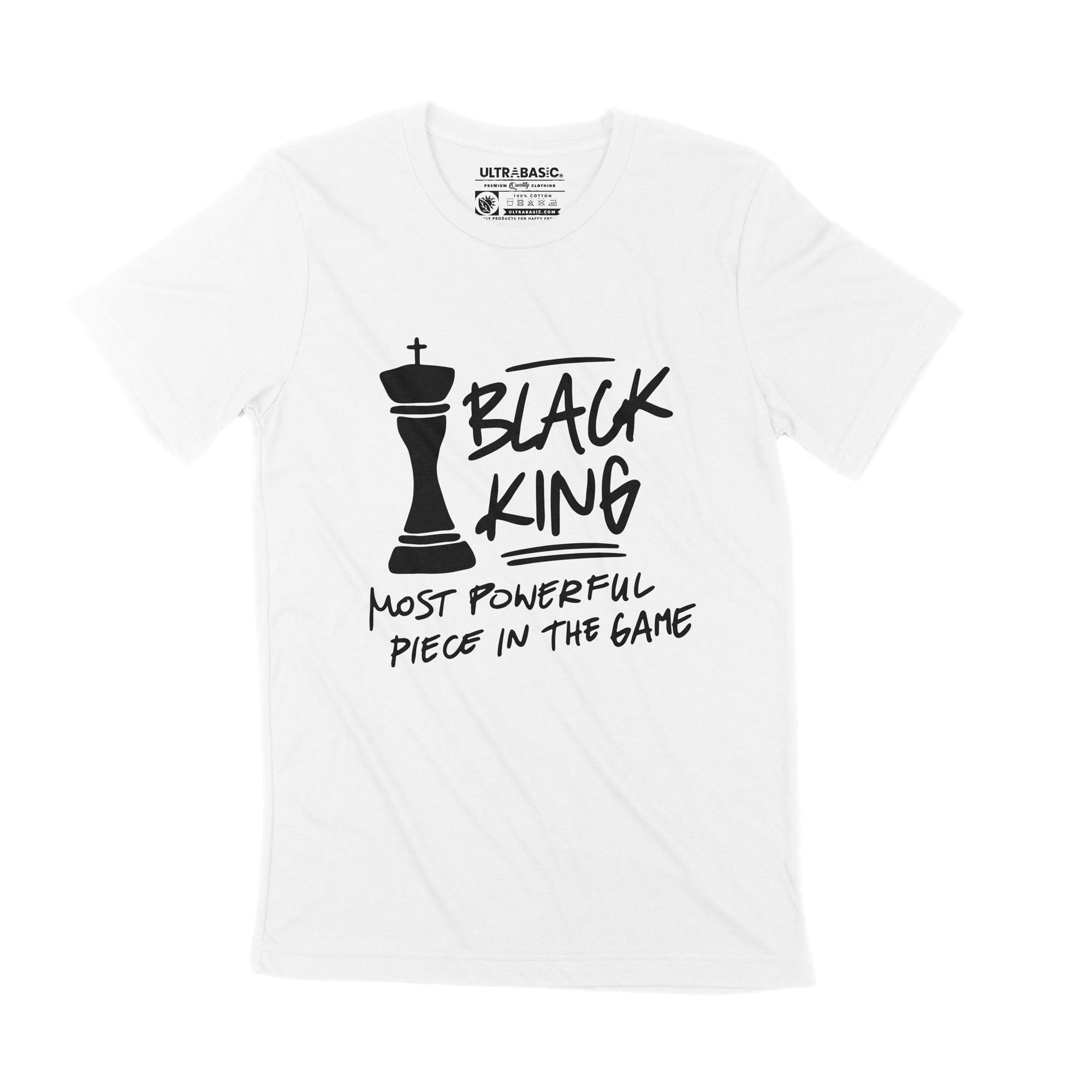 Ultrabasic Heren T-shirt Black King Het krachtigste stuk in het spel Verjaardagscadeau