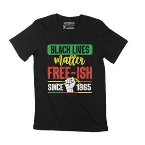 Ultrabasic Heren T-shirt Free-ish Sinds 1865 Black Lives Matter History Graphic Tee