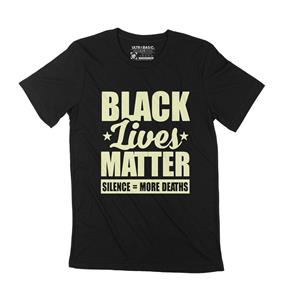 Ultrabasic Heren T-shirt Silence More Deaths Black Lives Matter Apparel Grafisch T-shirt