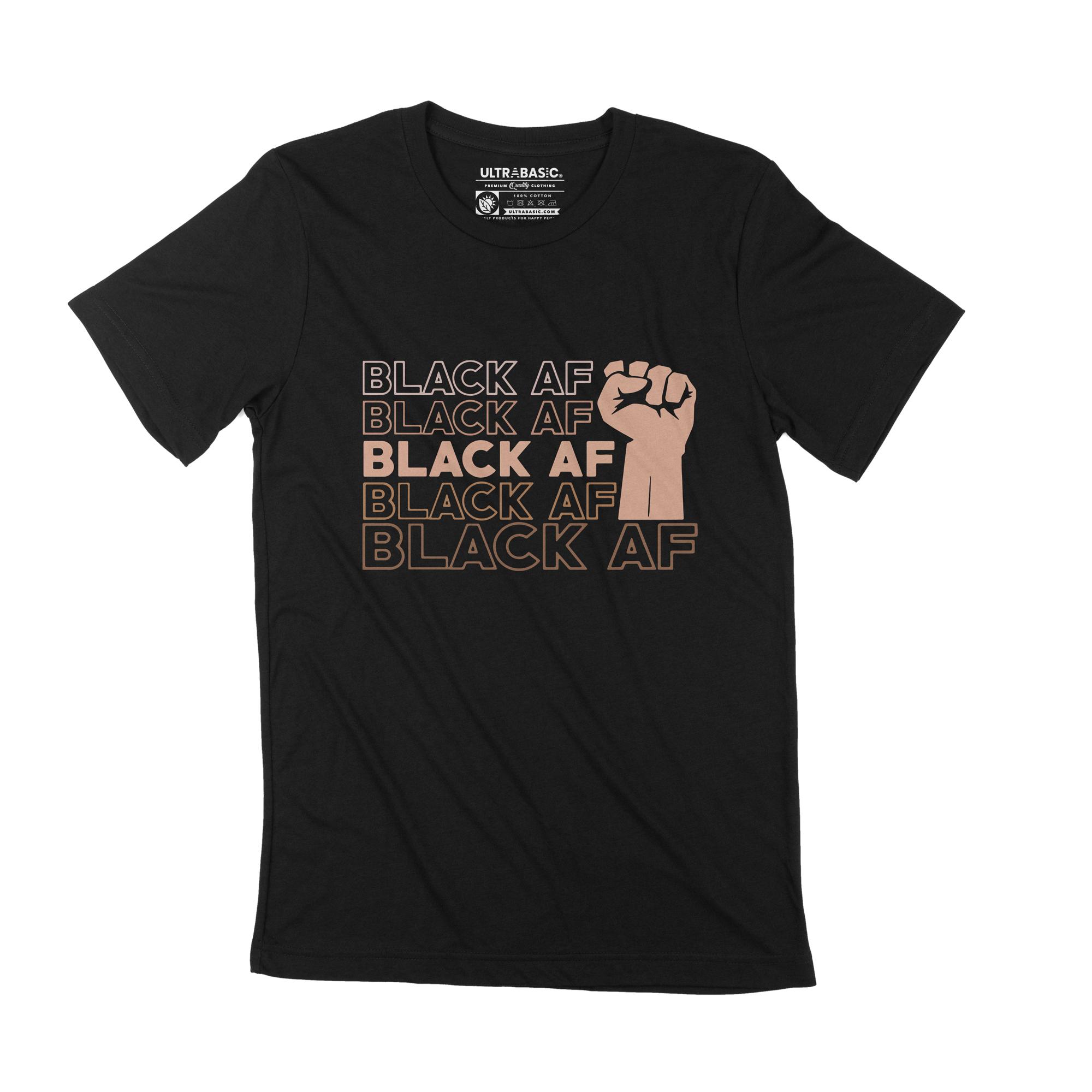 Ultrabasic Black Lives Matter AF Raised Fist Heren T-shirts Vintage kleding