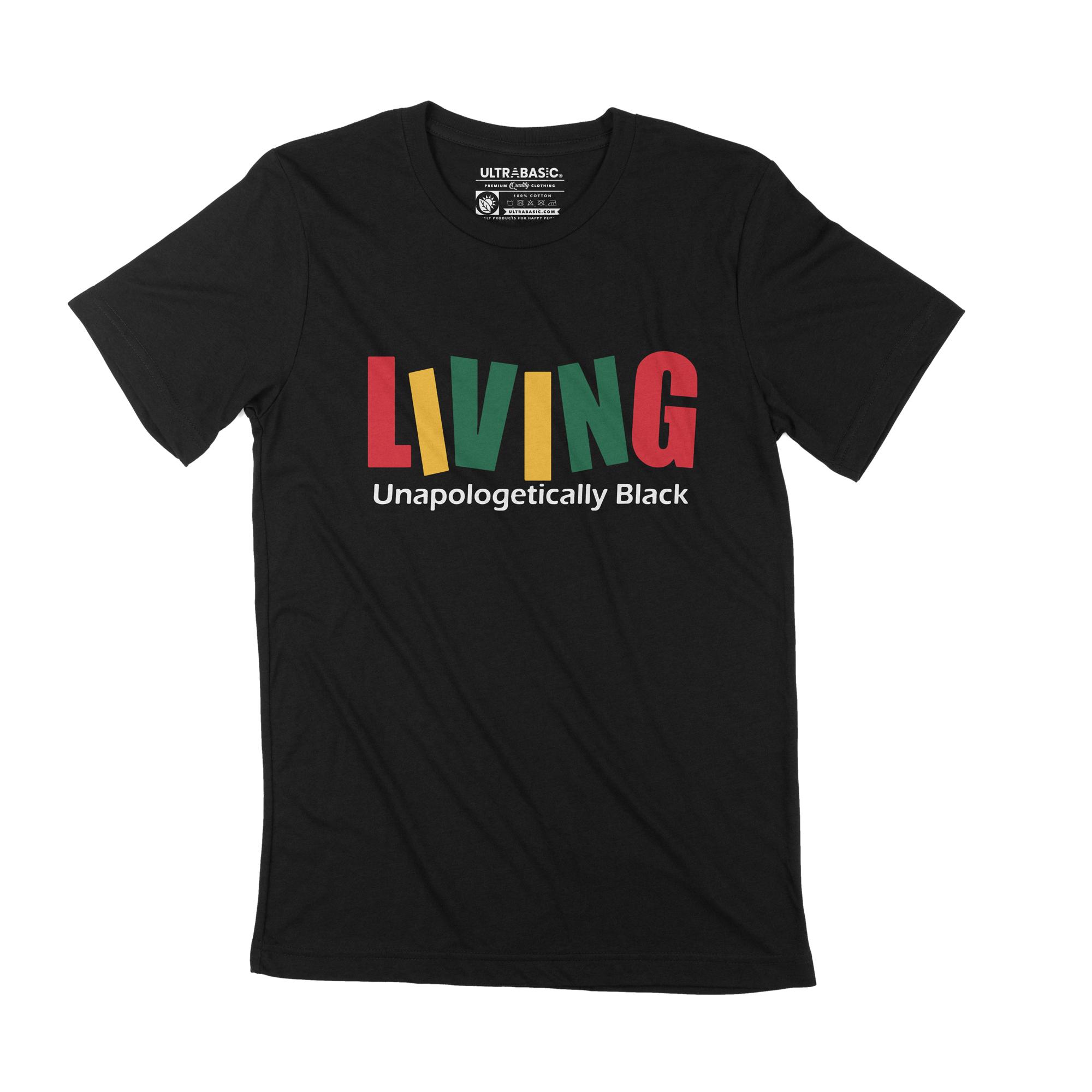 Ultrabasic Heren T-shirt Black Lives Matter Shirt Onbeschaamd Zwart Living Vintage Kleding
