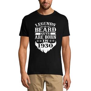 Ultrabasic Heren T-shirt Legends Beard Guys zijn geboren in 1930 - Cadeau voor 90e verjaardag T-shirt