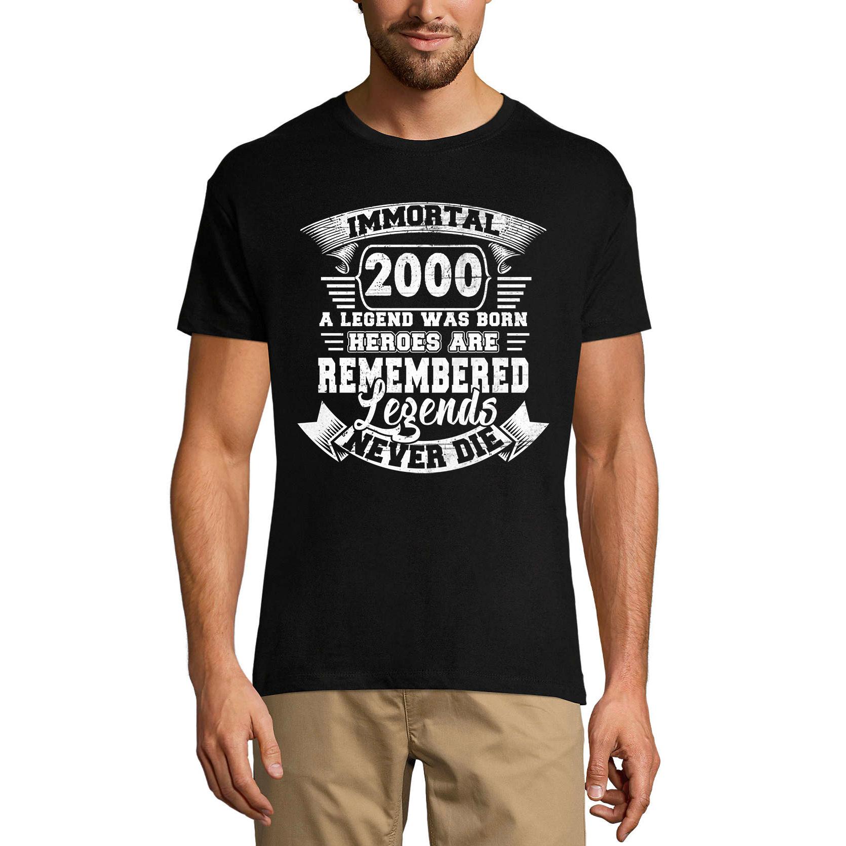 Ultrabasic Heren T-shirt 2000 Legend was Born - Helden worden herinnerd 21e verjaardag Tee Shirt
