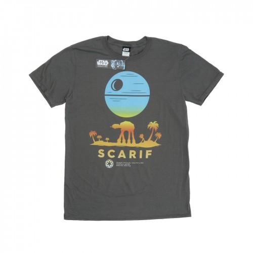 Star Wars heren Rogue One Scarif zonsondergang T-shirt