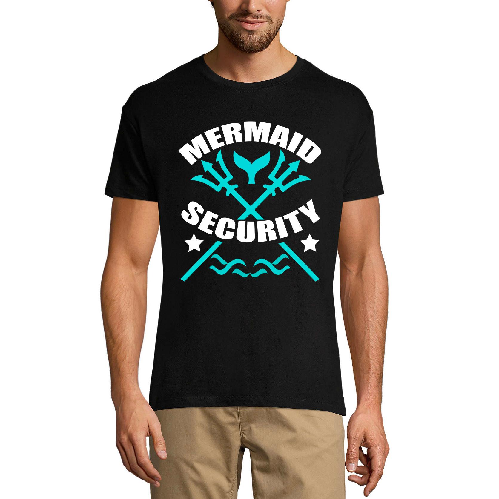 Ultrabasic Grafisch T-shirt voor heren, grappig zeemeermin-veiligheids-T-shirt
