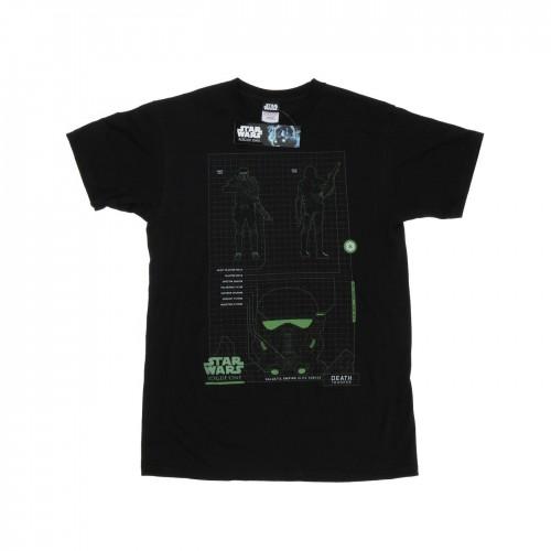 Star Wars heren Rogue One Death Trooper schematisch T-shirt