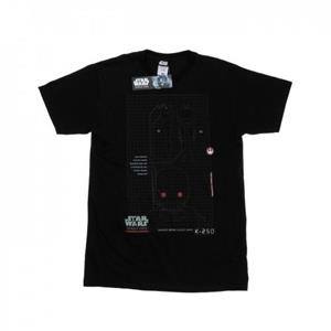 Star Wars heren Rogue One K-2SO schematisch T-shirt