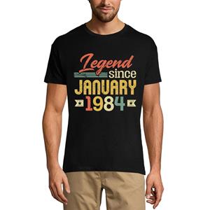 Ultrabasic heren T-shirt legende sinds januari 1984 - grappig 37e verjaardagscadeau tee shirt