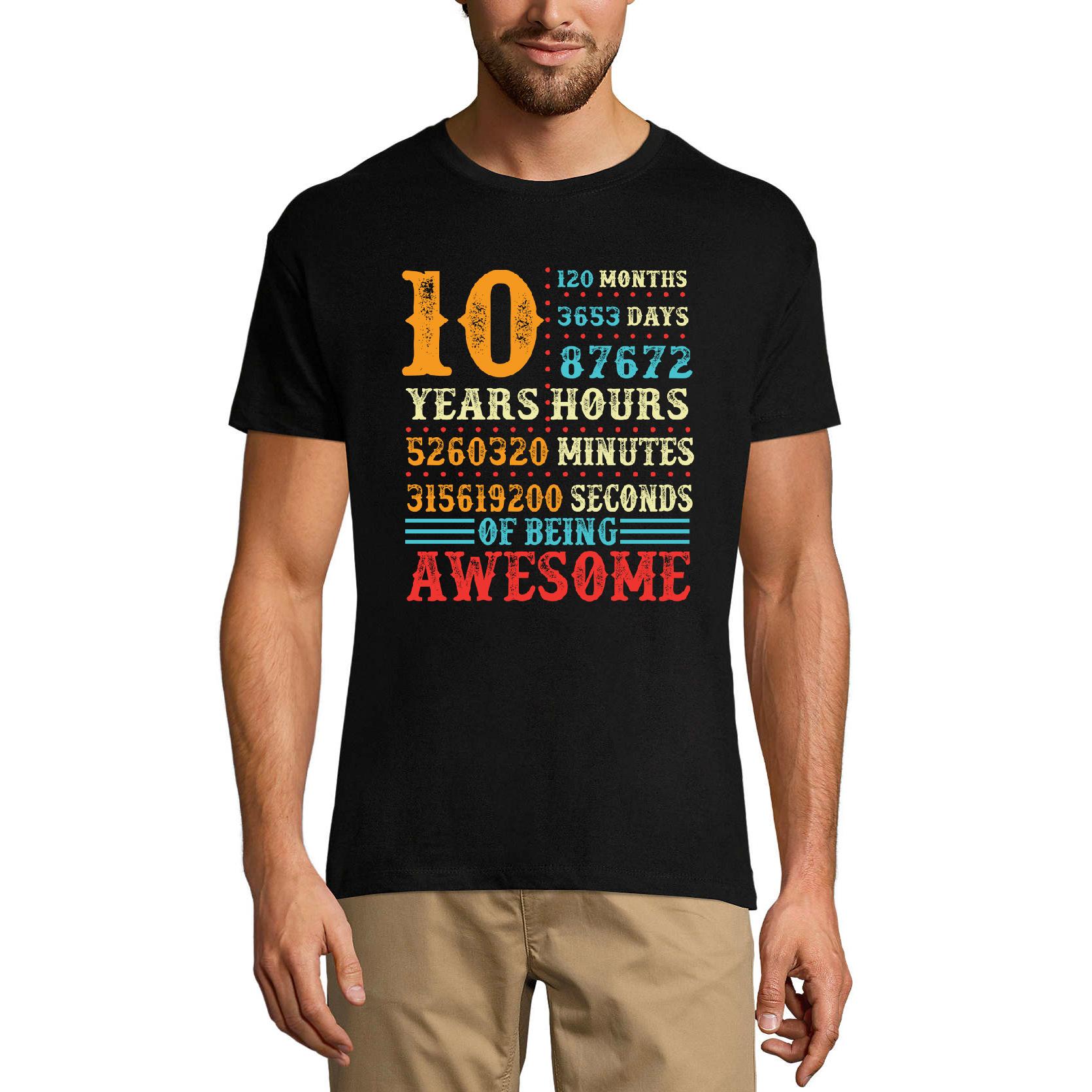 Ultrabasic Heren T-shirt 10 jaar geweldig zijn - Grappig verjaardagscadeau T-shirt