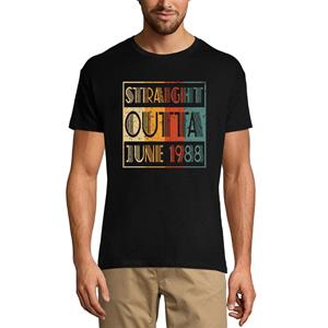 Ultrabasic Heren T-shirt Straight Outta juni 1988 - Cadeau voor 33e verjaardag T-shirt