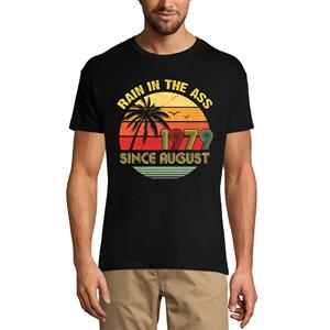 Ultrabasic Heren T-shirt Vintage Rain in the Ass Sinds augustus 1979 - Retro Sunset 44e verjaardagscadeau Tee Shirt