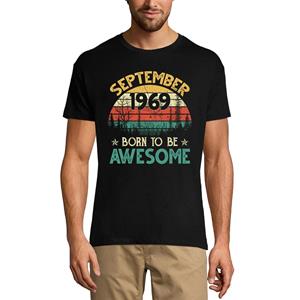 Ultrabasic Men's T-Shirt September 1969 Born to be Awesome 52 Years Old - Gift for 52nd Birthday Tee Shirt