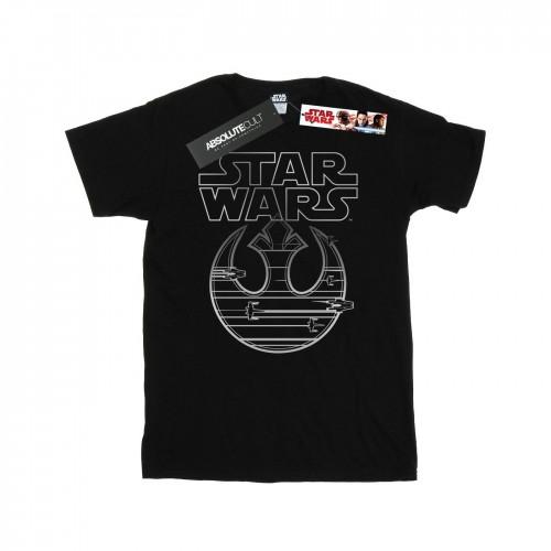 Star Wars Heren The Last Jedi Resistance Logo Metallic T-shirt