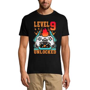 Ultrabasic Heren gaming T-shirt niveau 9 ontgrendeld - Gamer 9e verjaardag T-shirt