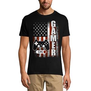 Ultrabasic Heren T-shirt Gamer-modus op Amerikaanse vlag Patriottisch - Gamingshirt voor speler