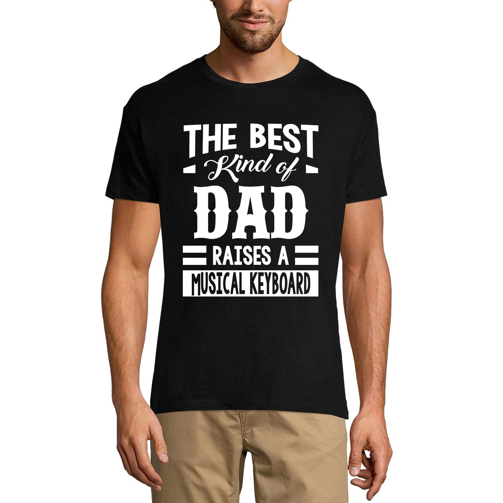 Ultrabasic Grafisch T-shirt voor heren Papa heft een muzikaal toetsenbord op