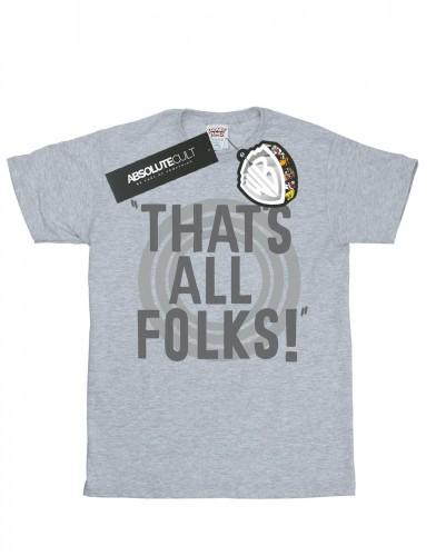 Looney Tunes heren That's All Folks tekst-T-shirt