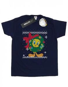 Looney Tunes Heren Tweety Pie Kerst Fair Isle T-shirt