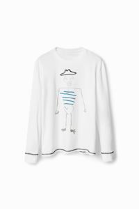 Desigual Oversized T-shirt met lange mouwen - WHITE