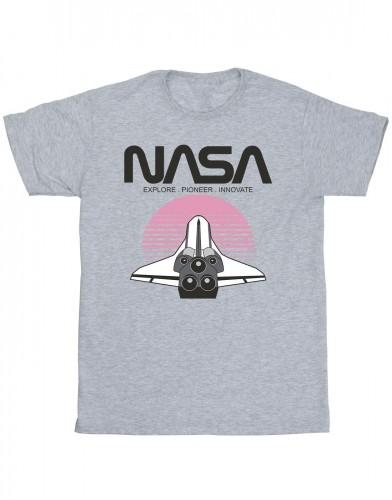 NASA Space Shuttle zonsondergang T-shirt voor heren