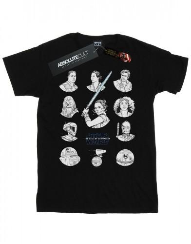 Star Wars: The Rise of Skywalker Heren Star Wars The Rise Of Skywalker Resistance Charcter Line Up Mono T-shirt