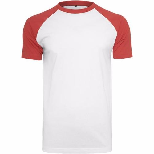 Build Your Brand Heren Raglan Contrast T-shirt met korte mouwen
