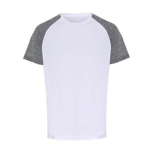 TriDri prestatie-T-shirt met contrasterende mouwen voor heren
