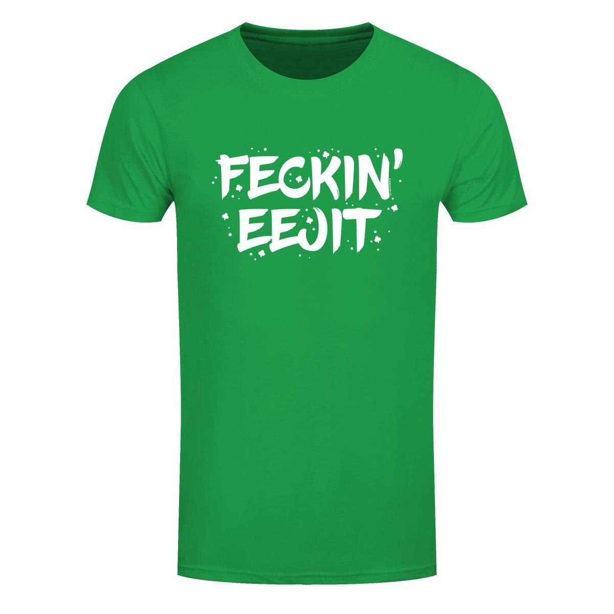 Grindstore Heren Feckin Eejit St Patricks Day T-shirt