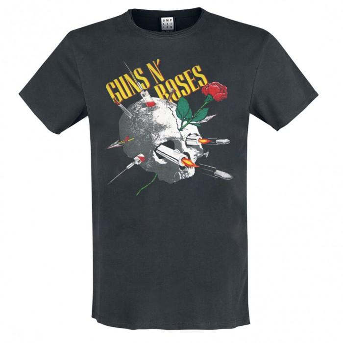 Amplified Versterkte Mens Naald Schedel Guns N Roses T-Shirt