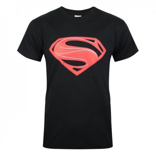 Superman officieel heren Man of Steel rood logo T-shirt