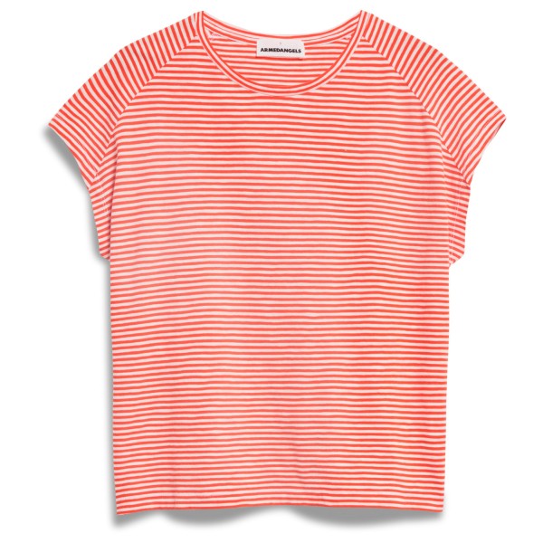 ARMEDANGELS  Women's Ofeliaa Lovely Stripes - T-shirt, roze/rood