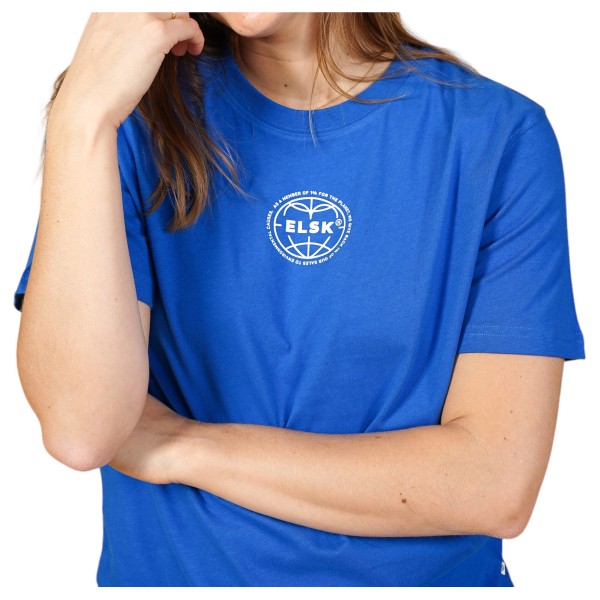 ELSK  Women's Statement Globe - T-shirt, blauw