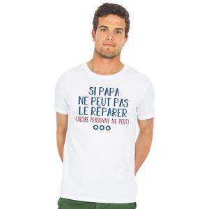 Les Éphémères Heren T-shirt - ALS PAPA HET NIET KAN FIXEREN (DUS NIEMAND KAN DAT)