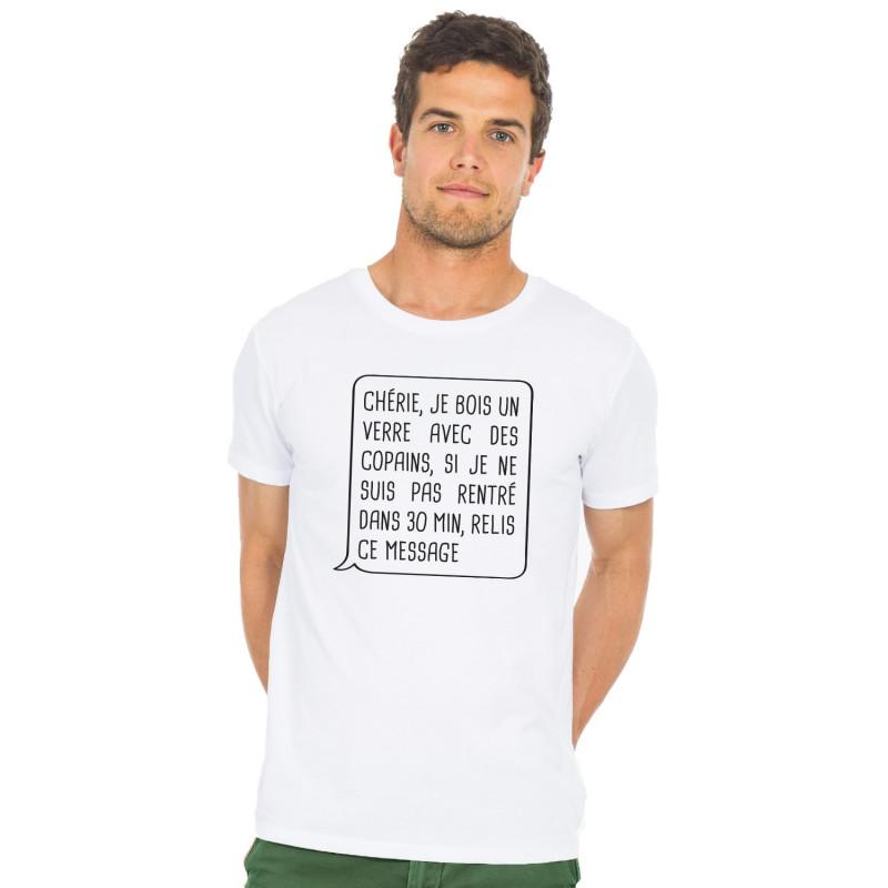 Les Éphémères Heren T-shirt - Schat, ik drink wat met vrienden