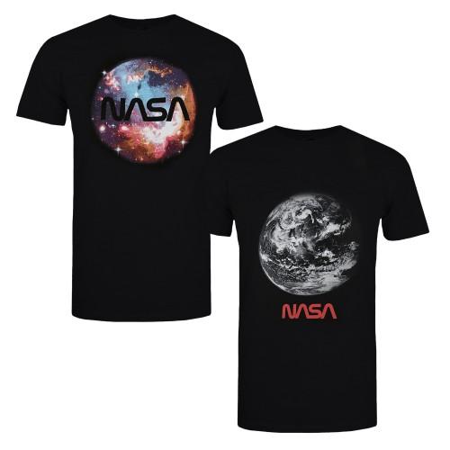 NASA Heren Logo T-Shirt (Pakket van 2)