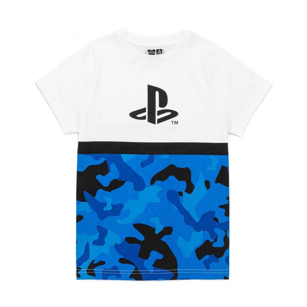 Playstation Jongens Camo Logo T-Shirt