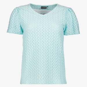 TwoDay dames T-shirt met structuur blauw