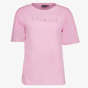 TwoDay dames acid wash T-shirt Miami roze