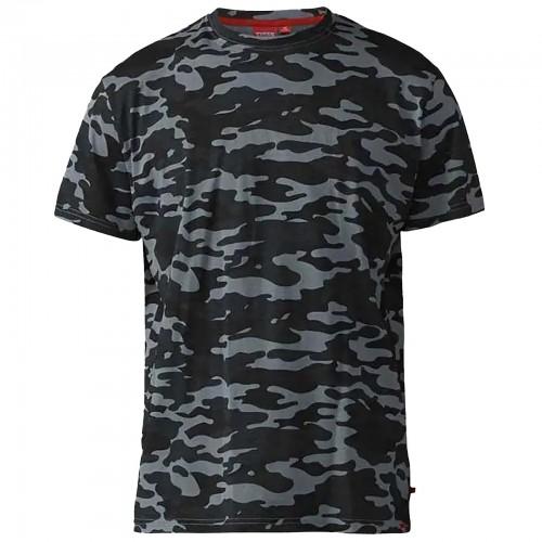 Duke Heren Gaston D555 T-shirt met camouflageprint