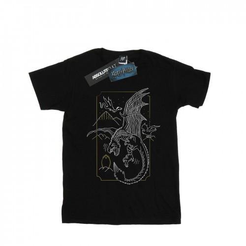 Harry Potter Heren Dragon Line Art T-shirt