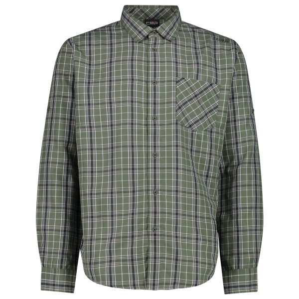 CMP  Longsleeve Shirt - Overhemd, grijs/olijfgroen