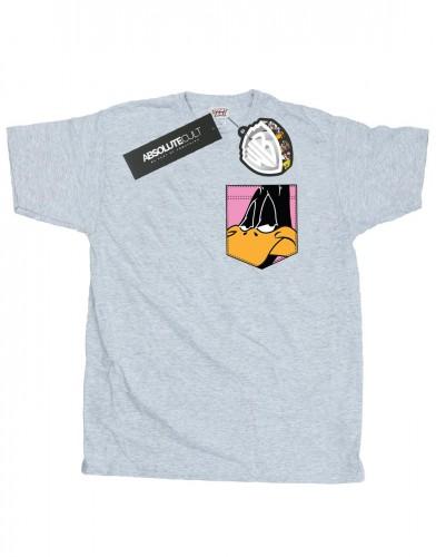Looney Tunes Heren Daffy Duck Face T-shirt met nepzak