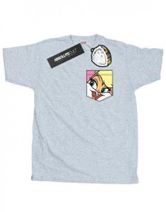 Looney Tunes Heren Lola Bunny Face T-shirt met nepzak