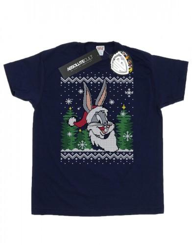Looney Tunes Heren Bugs Bunny Kerst Fair Isle T-shirt